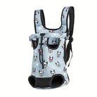 Sac à dos pour transporter un chien en randonnée avec motif chien et trous pour pattes
