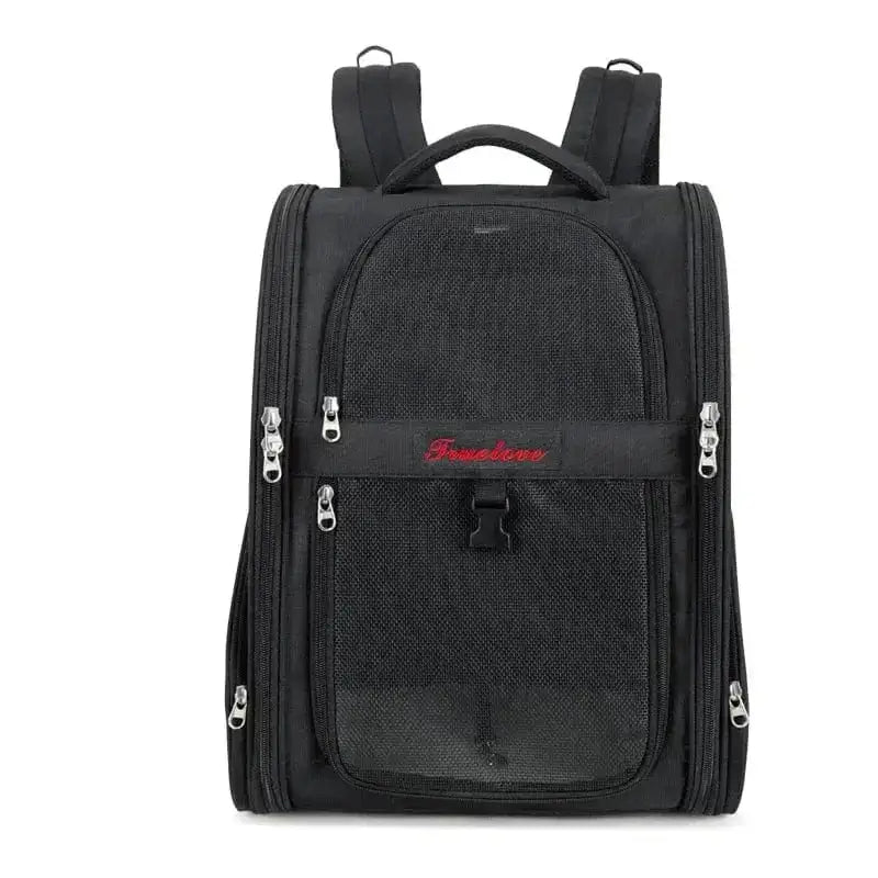 Sac à dos pour chien Truelove chic respirant et résistant avec porte-voix black