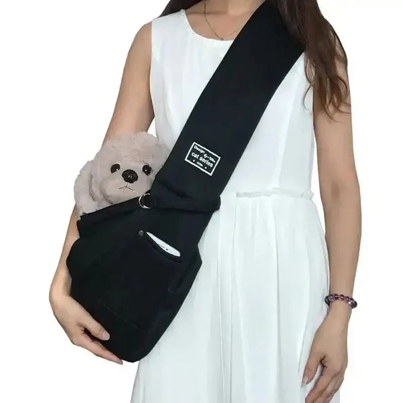 Sac bandoulière pour petit chien confortable avec dispositif de transport en bandoulière
