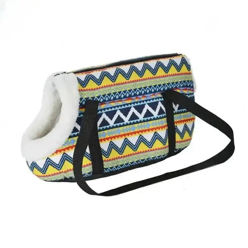 Sac cabas fleuri pour chien pratique avec doublure douce, idéal sac de transport tissu pour petit chien