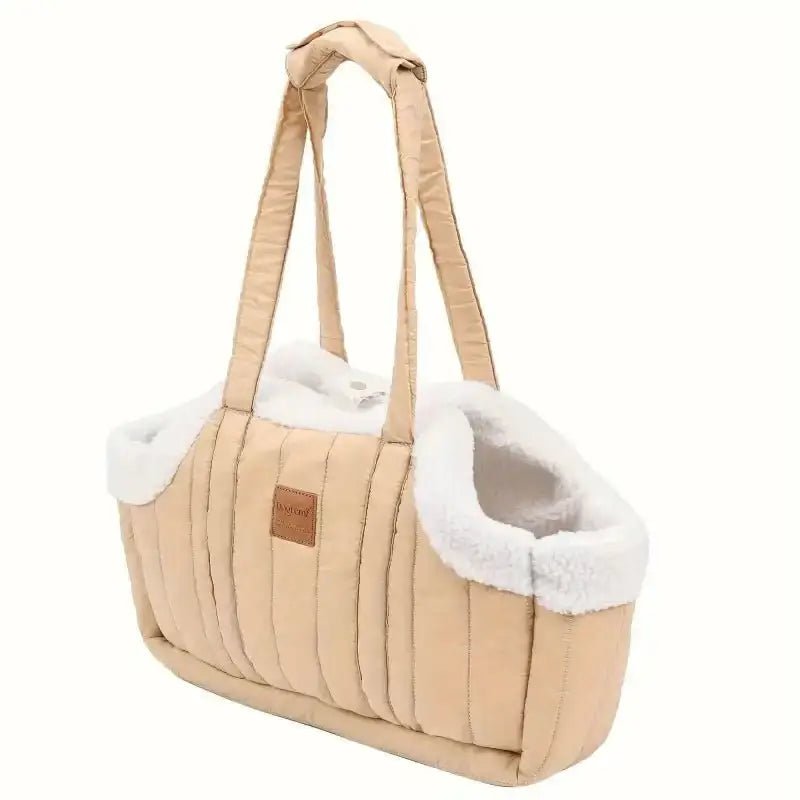 Sac cabas pour chien doublé chaud avec tissu molletonné et rembourrage douillet