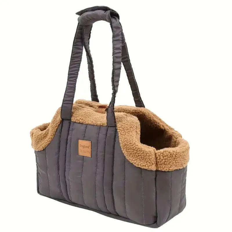 Sac cabas pour chien doublé chaud en tissu molletonné avec rembourrage doux