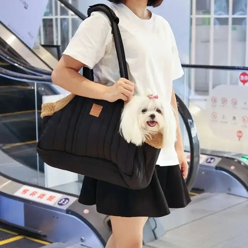 Sac de transport en tissu molletonné pour chien avec isolation matelassée pour petit chien