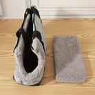 Sac cabas pour chien confortable et ouvert sur le dessus avec botte grise à insert amovible
