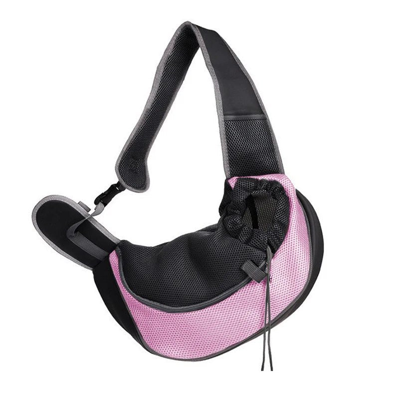 Sac de transport à bandoulière petit chien - Rose Clair - L