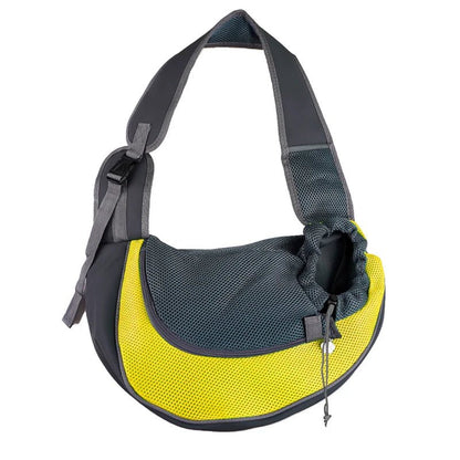 Sac de transport à bandoulière petit chien - Jaune - L