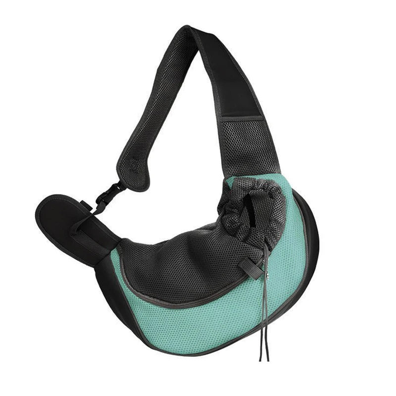 Sac de transport à bandoulière petit chien - Bleu Ciel - S