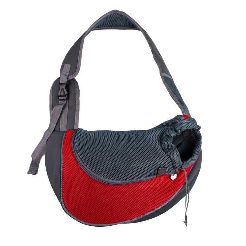 Sac de transport à bandoulière petit chien - Rouge - L