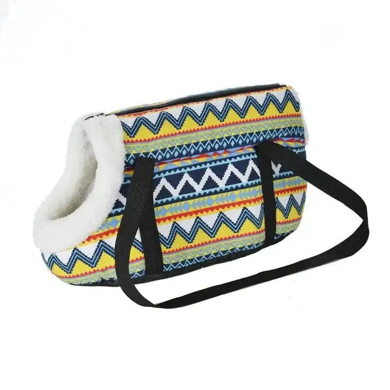 Sac avec Joli Design Imprimé, porte-accessoires pour chien à motif et fourrure intérieure