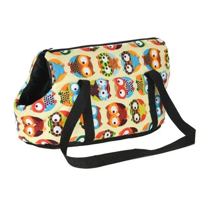Sac avec Joli Design Imprimé : porté pour petits chiens, fourrure intérieure chaleureuse