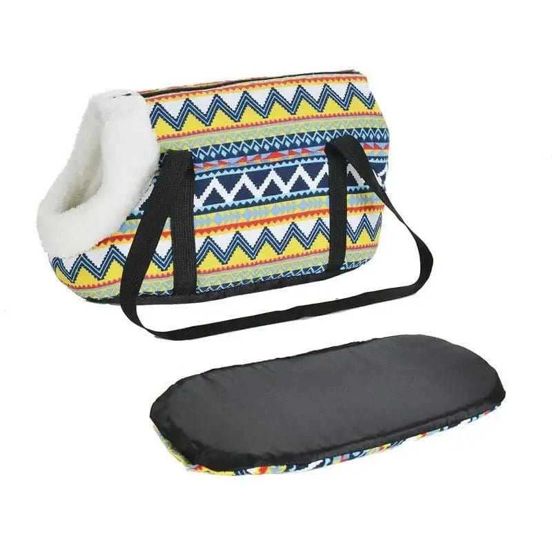 Sac avec Joli Design Imprimé pour petits chiens avec fourrure intérieure et accessoires pour chien