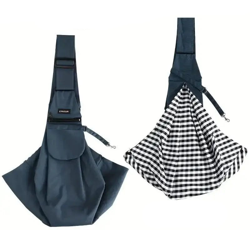 Sac ventral bandoulière pour petit chien reversible, sac pratique pour transporter un petit chien