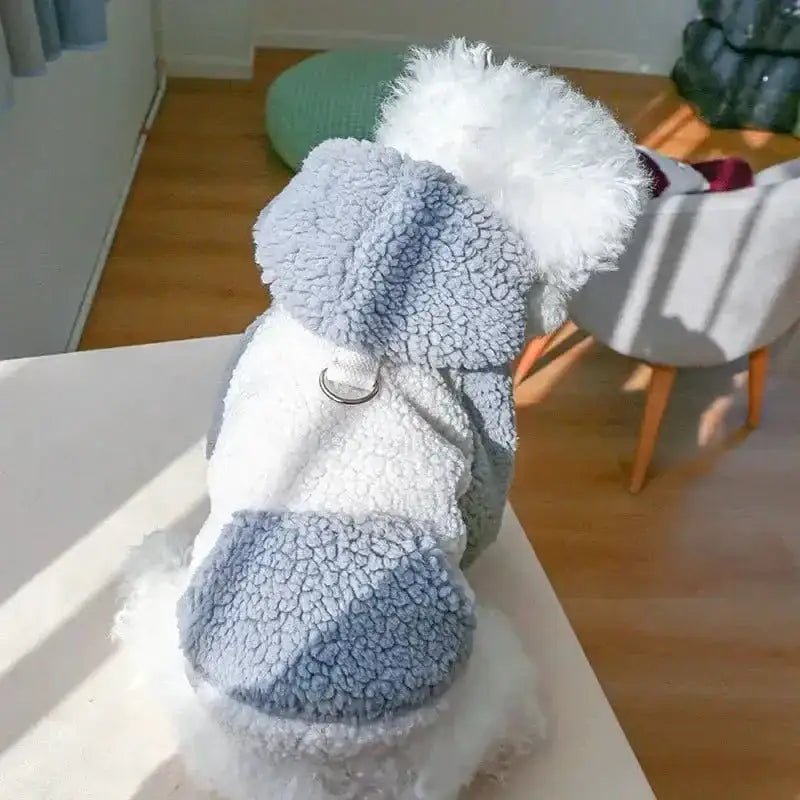 Photo d’un sweat à capuche pour chien doux et chaud avec intérieur polaire, taille petie