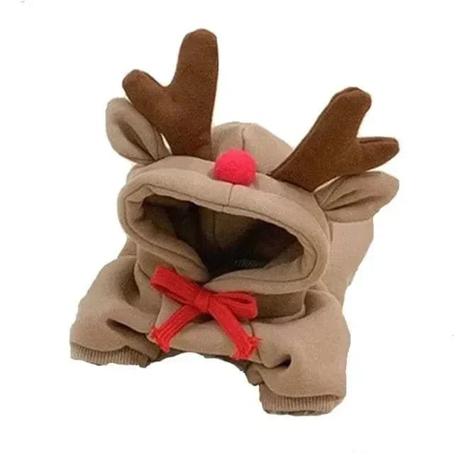Reindeer dog hoodie pour petits chiens, sweat à capuche en polyester doux, Sweat à capuche fruité