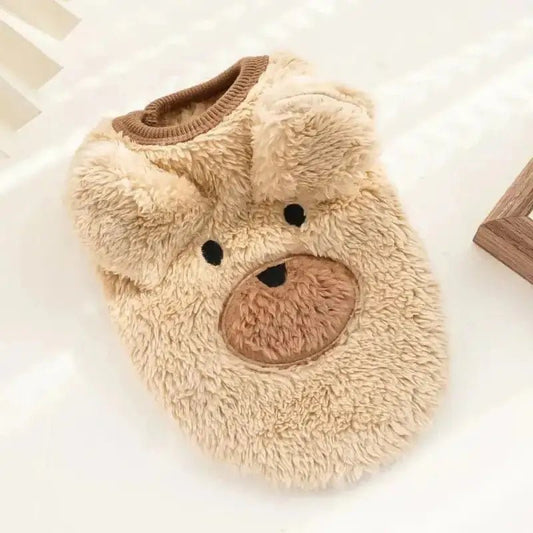Pull en peluche pour chien motif nounours, pull chaud doux et mignon pour petit chien