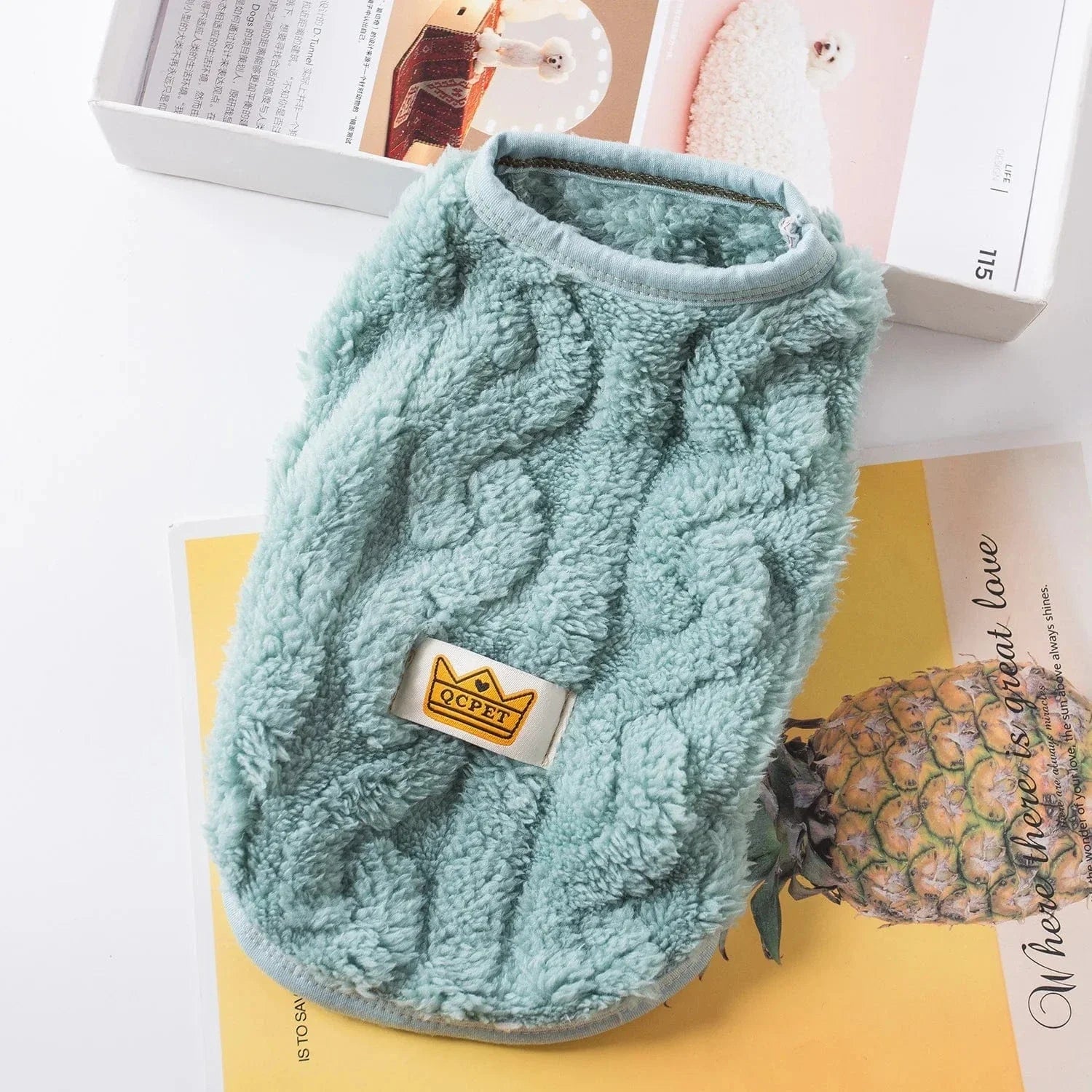 Sweat chaud pour petit chien ou chats nuds, pull douillet bleu clair et fuzzy