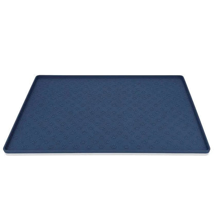 Tapis d’alimentation pratique navire bleu, absorbant et facile à nettoyer pour animaux