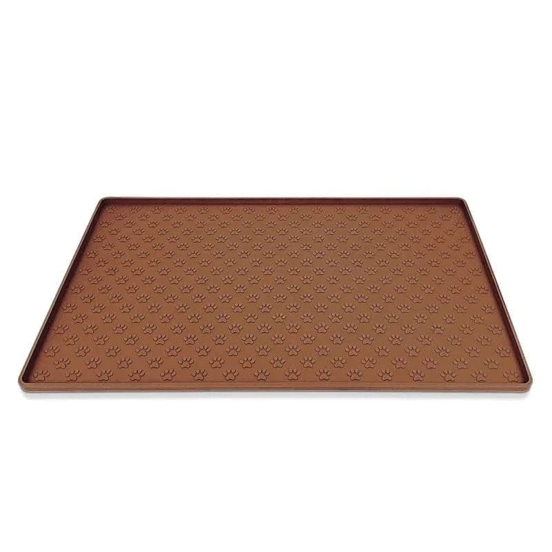 Tapis d’alimentation pratique avec rebords, absorbant et facile à nettoyer pour animaux