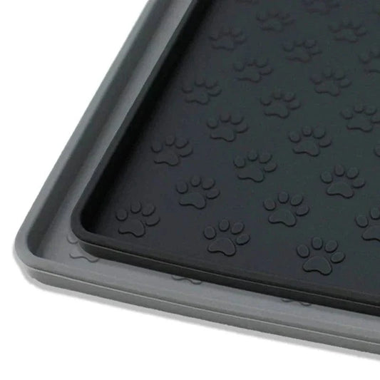 Tapis d’alimentation absorbant avec empreintes de pattes, facile à nettoyer