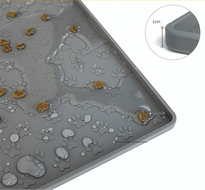 Tapis d’alimentation pratique avec rebords, absorbant et facile à nettoyer pour animaux