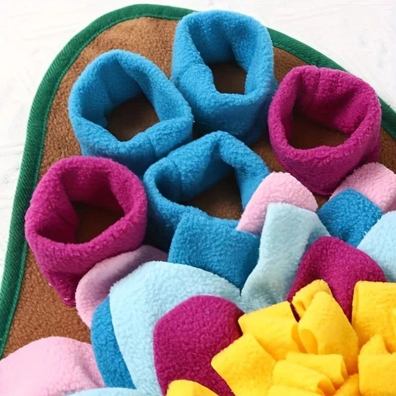 Tapis de reniflage éducatif coloré pour chien, stimule l’odorat et ralentit l’alimentation