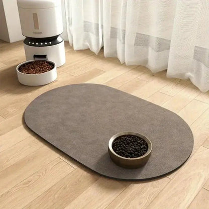 Tapis sous gamelle pour chien design et antidérapant, imperméable et anti-abrasion