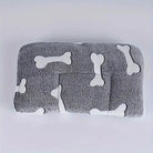 Tapis moelleux pour chien intérieur confortable avec motif os, facile à nettoyer