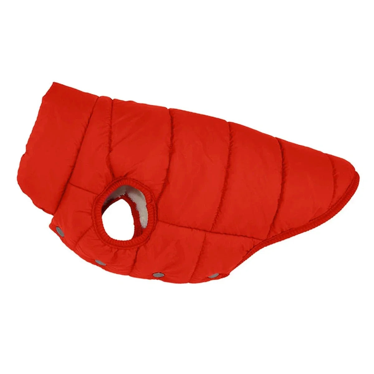 Veste d’hiver rouge imperméable avec doublure molletonnée pour bulldogs français