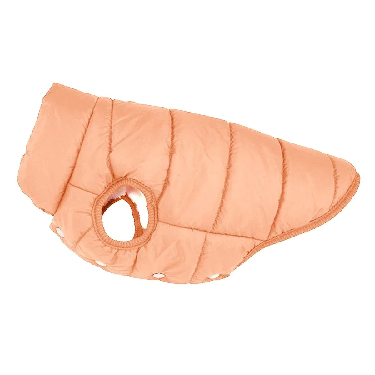 Veste d’hiver imperméable pour bulldogs français avec doublure molletonnée en peach