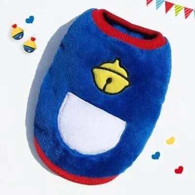 Veste polaire hiver pour petit chien en bleu, tailles disponibles pour chien comfy