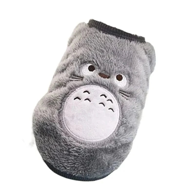 Veste polaire hiver pour petit chien avec motif Totoro, tailles disponibles