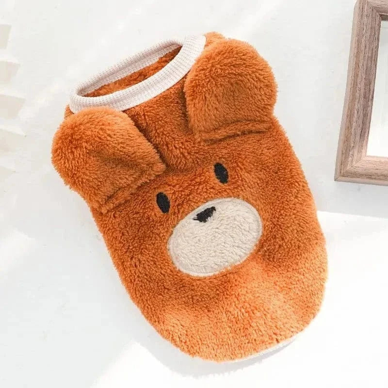Teddy bear dog sweater veste polaire hiver pour petit chien tailles disponibles